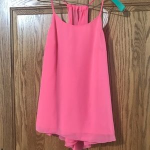 Jennifer Lopez Sheer Coral Top